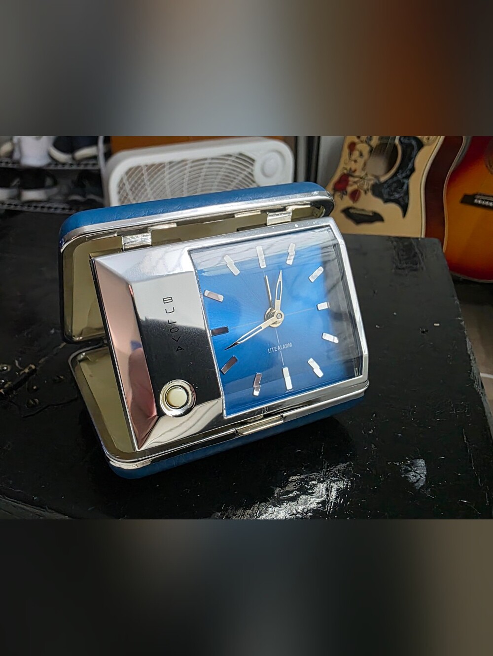 Vintage Bulova Travel Clock And Alarm